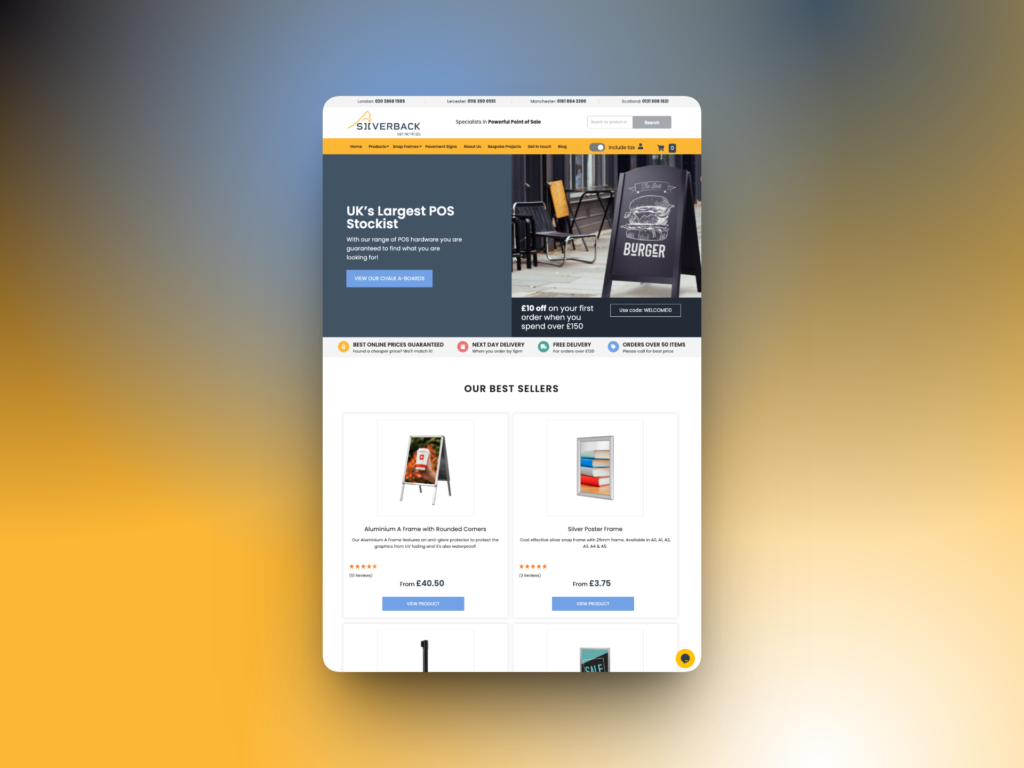 Silverback Visual WooCommerce website